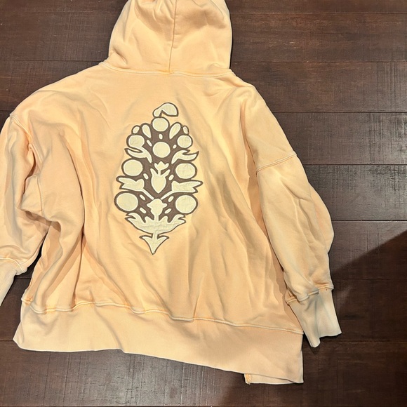 FP Movement by Free People Tops - FP Movement by Free People Oversized Peach Hoodie with Back Graphic